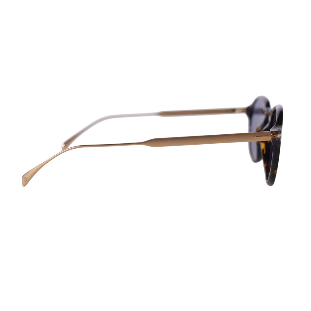 David Beckham Lightweight Round Mens Sunglasses- 21K Havana Gold / Blue - NWT - Picture 3 of 8